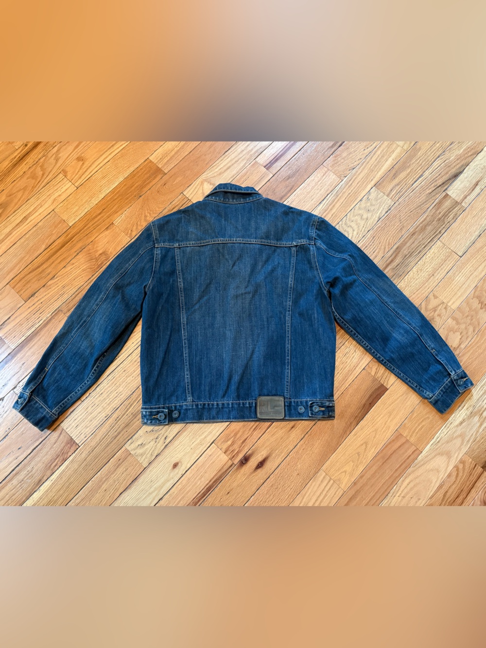 VTG Polo Jeans Company Ralph Lauren Trucker Jacket Dark Wash Denim Men’s Size S - Picture 12 of 16